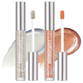 Amazon.com : LANGMANNI 2 Colors Diamond Glitter Lip Gloss